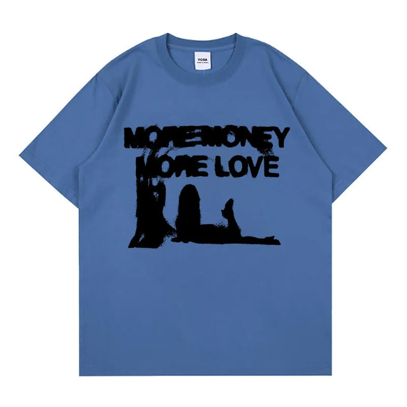 Y2K Vintage "More Money More Love" Graphic T Shirt