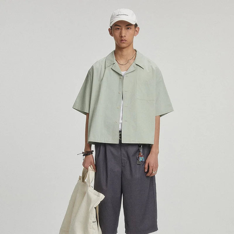Y2K Vintage Short Sleeve Button Down Shirt