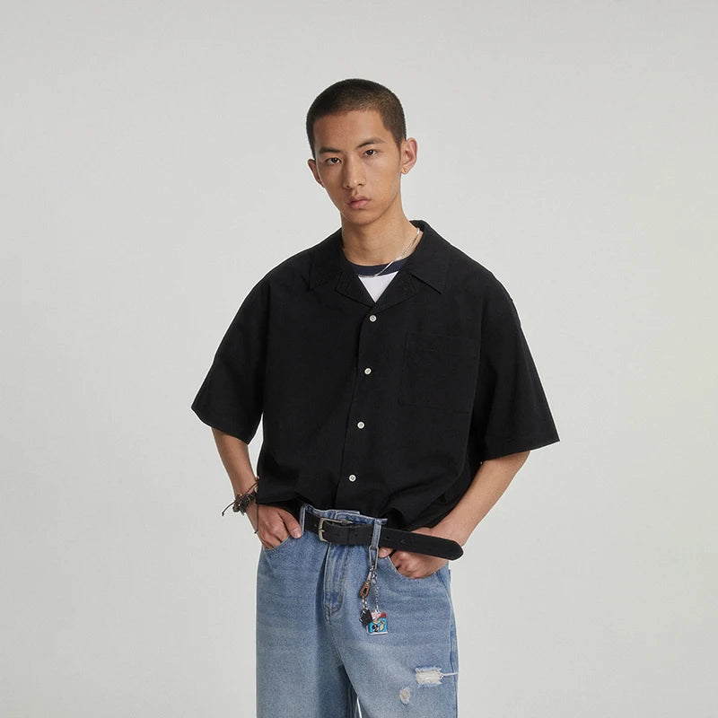 Y2K Vintage Short Sleeve Button Down Shirt