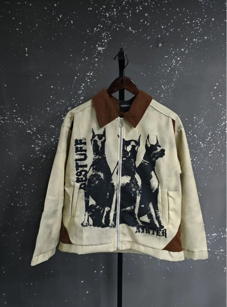 Y2K Vintage "The Dogs" Workwear Mens Jacket