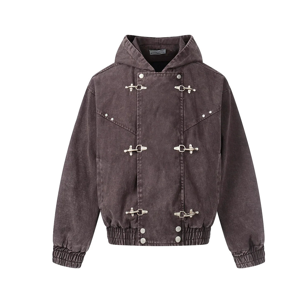 Y2K Vintage Washed Airplane Clip Denim Jacket Coat