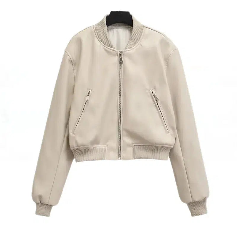 Y2K Vintage Washed Leather Jacket