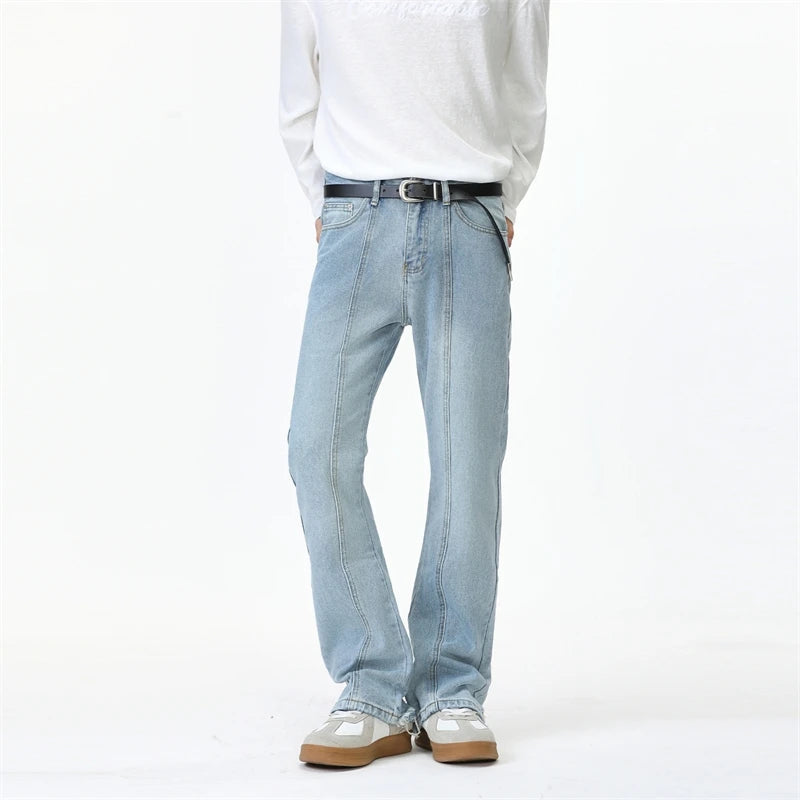 Y2K Washed Slim Fit Bootcut Denim Jeans