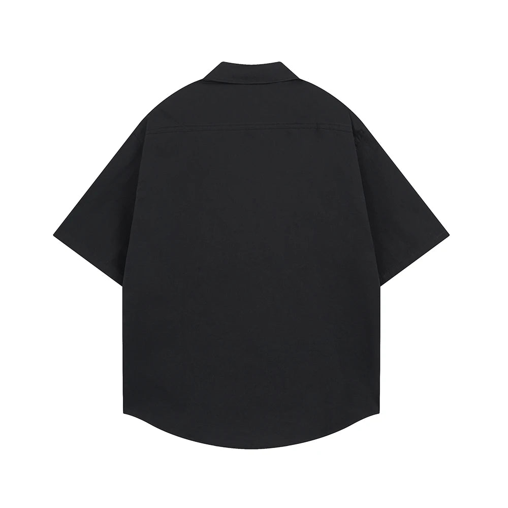 Y2K "Whats the Meaning" Graphic Print Short Sleeve Shirt