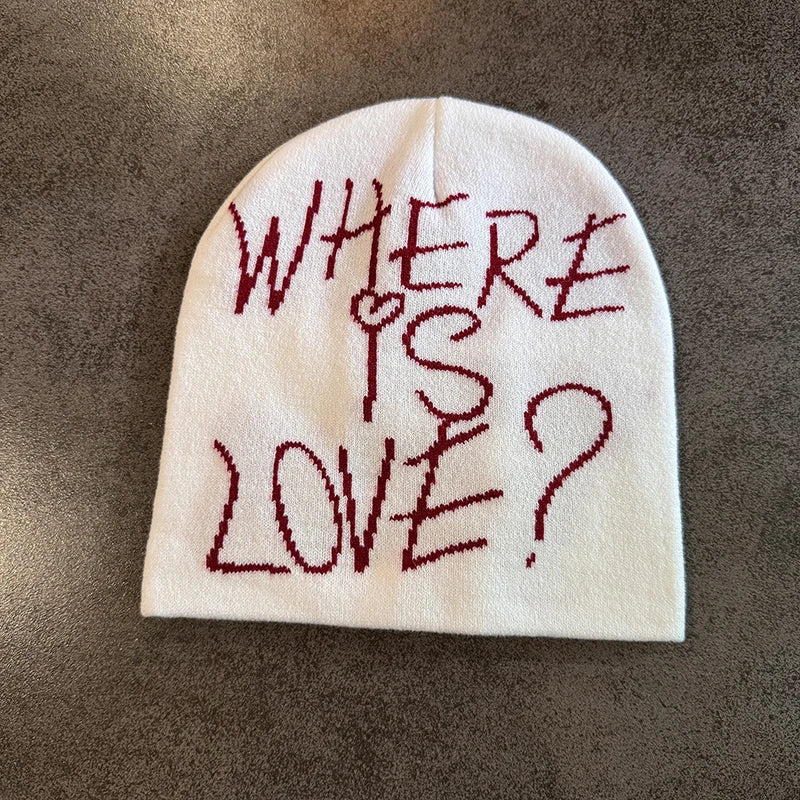 Y2K "Where Is Love?" Graphic Beanie