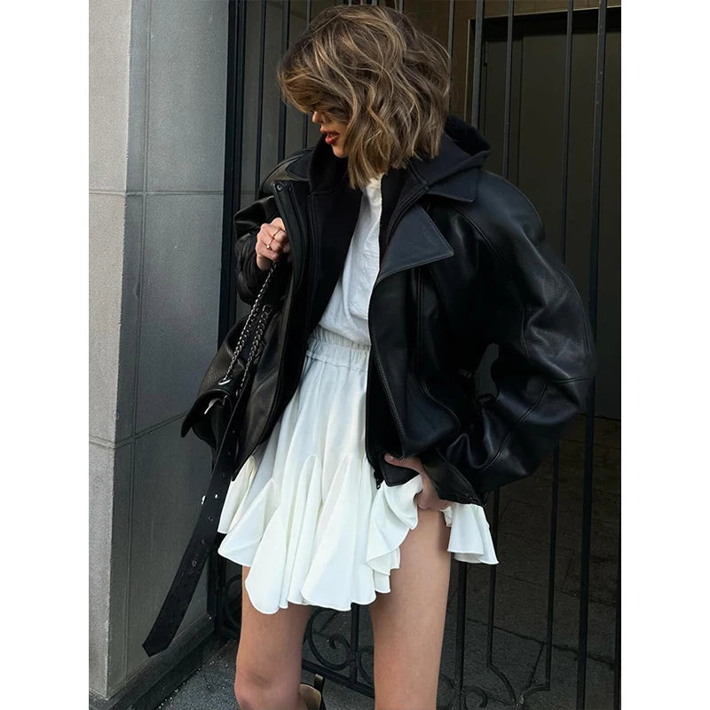 Y2K White High Waist Ruffle Mini Skirt