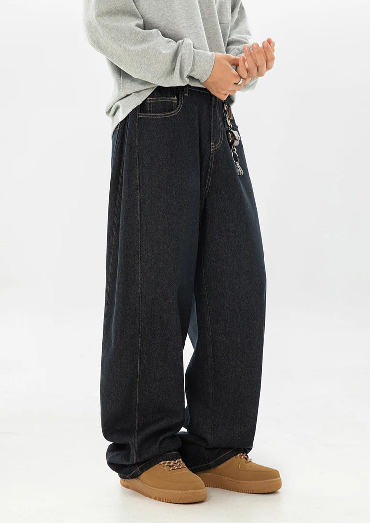 Y2K Wide Leg Baggy Dark Wash Jeans