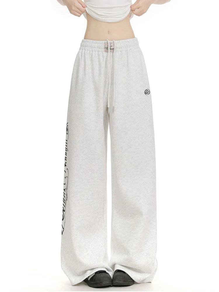Y2K Wide Leg High Waist Sweatpants Joggers Trousers