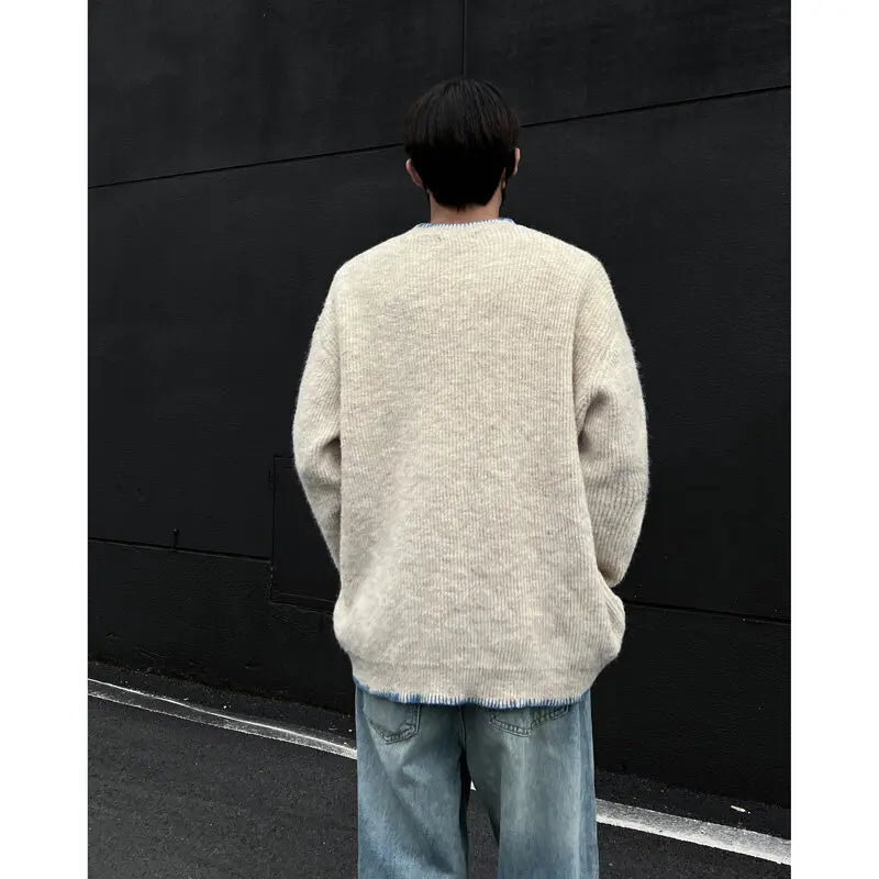 Y2K Winter Round Neck Knitted Jumper Sweater