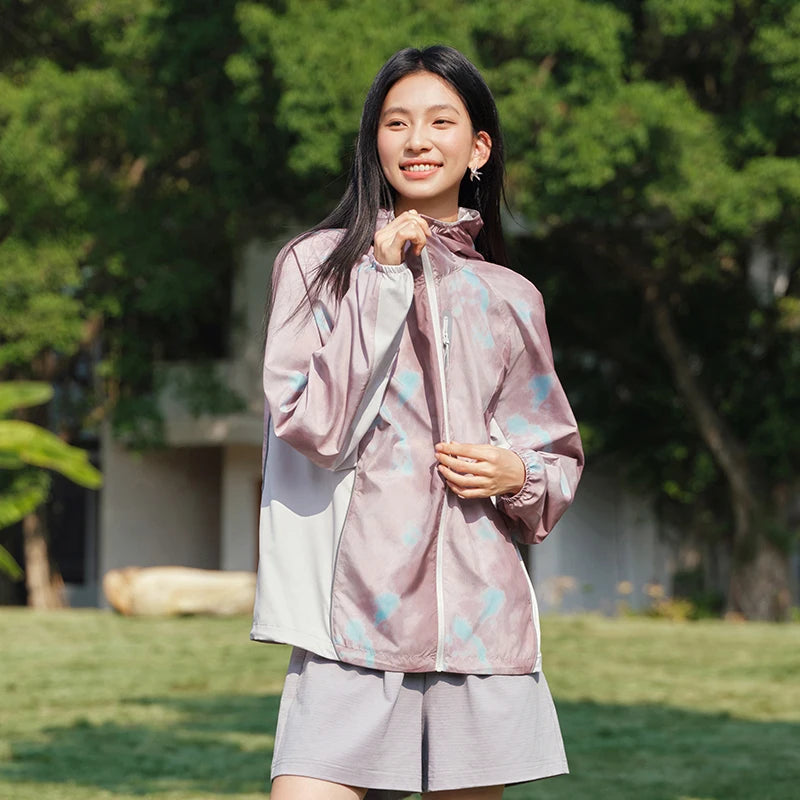 Y2K Womens All Over Graphic Breathable Windbreaker Coat