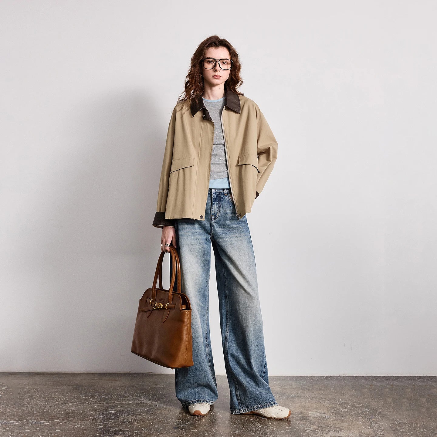 Y2K Womens Barn Style Trench Coat