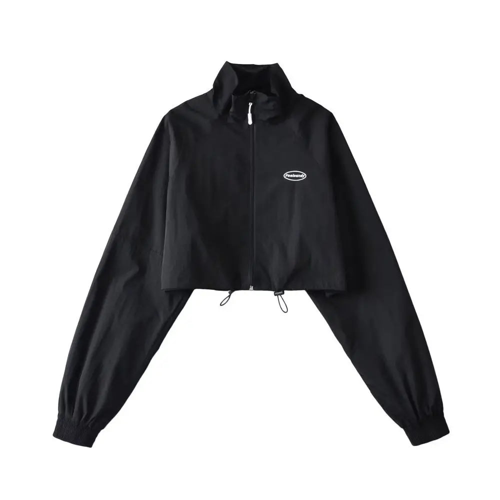 Y2K Womens Cropped Athleisure Jacket