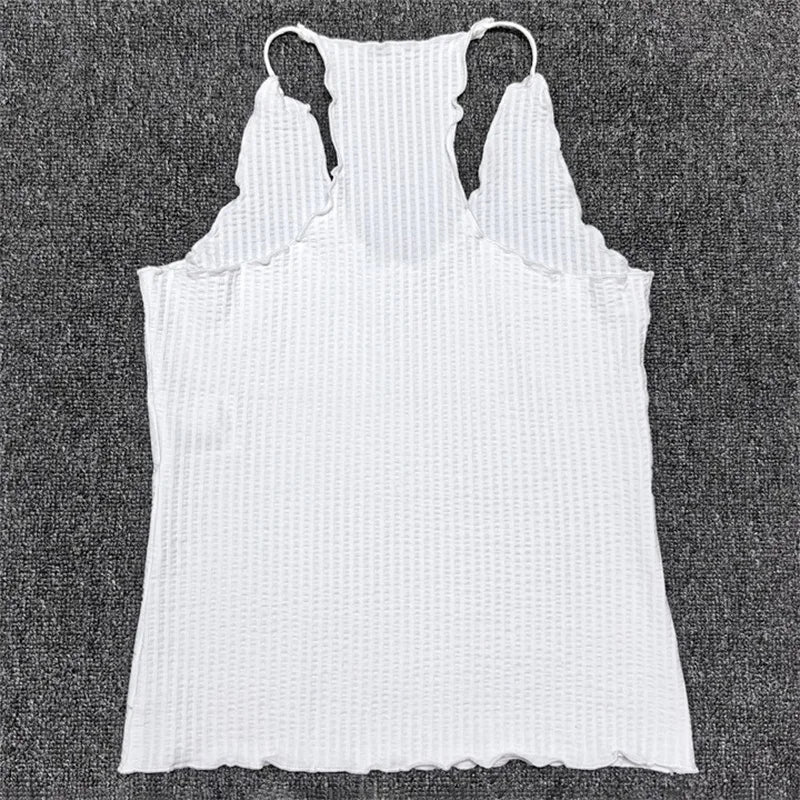 Y2K Womens Elastic Slim Fit V Neck Crop Top