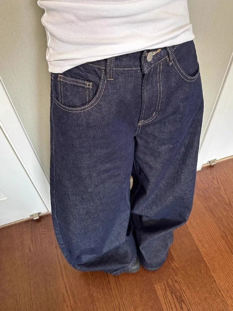Y2K Womens Essentials Grunge Barrel Jeans