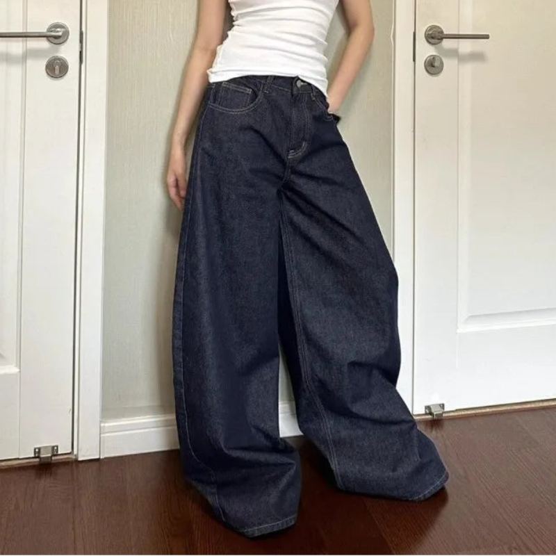 Y2K Womens Essentials Grunge Barrel Jeans