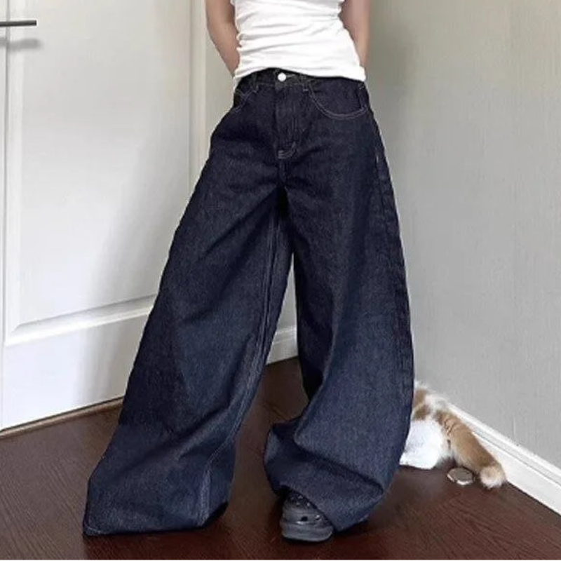 Y2K Womens Essentials Grunge Barrel Jeans