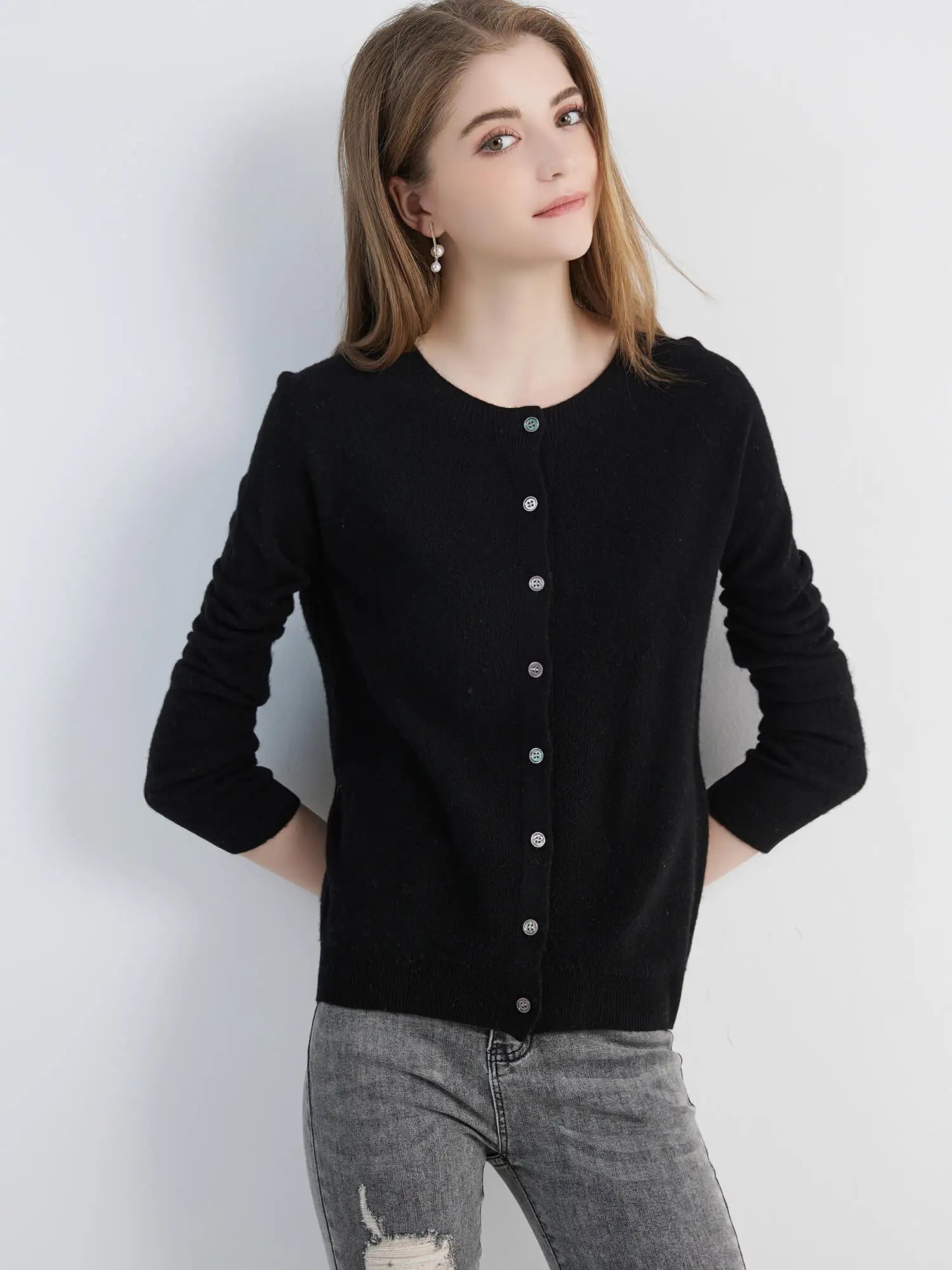 Y2K Womens Essentials Knit Cardigan Sweater