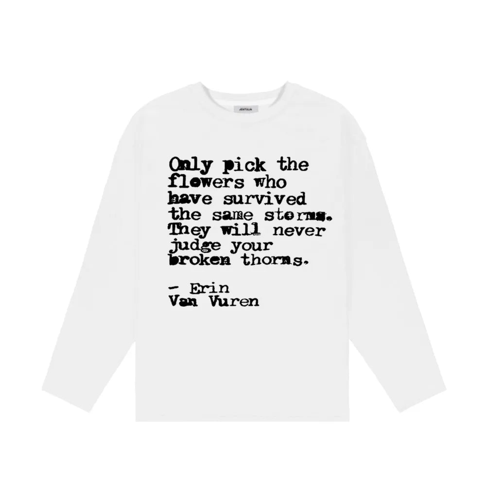 Y2K Words Of Wisdom Long Sleeve Graphic Top