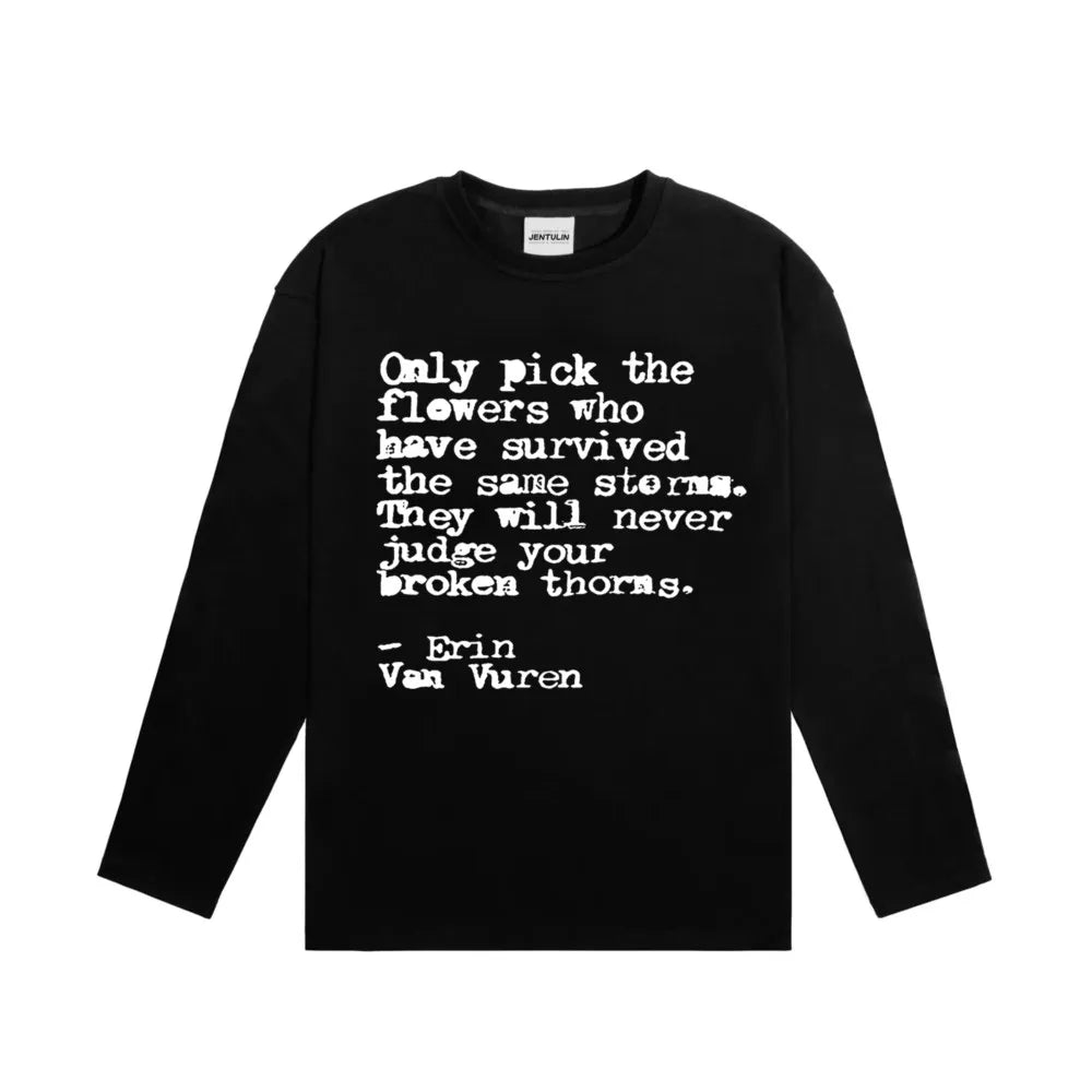 Y2K Words Of Wisdom Long Sleeve Graphic Top