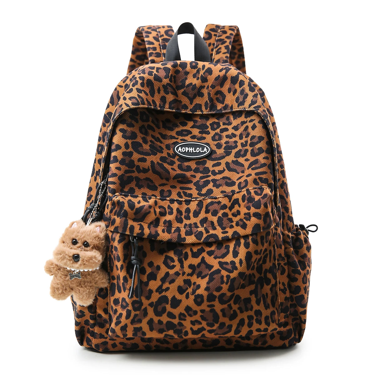 Y2K Suede Material Leopard Print Backpack