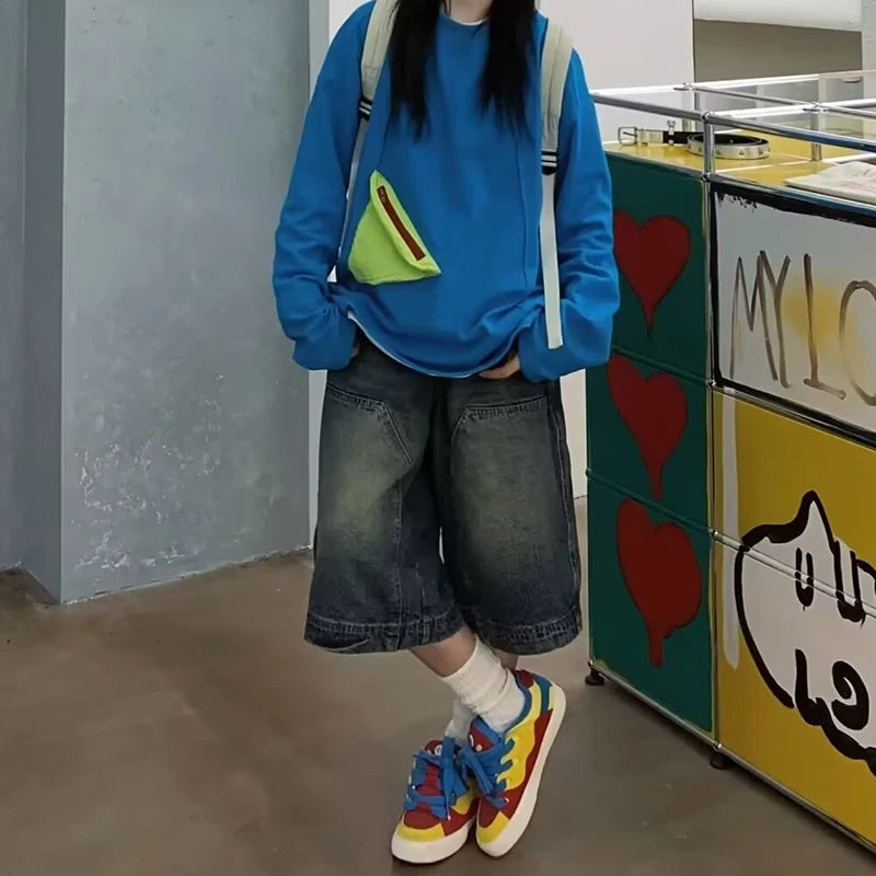Y2k Casual Denim Vintage Shorts Jorts