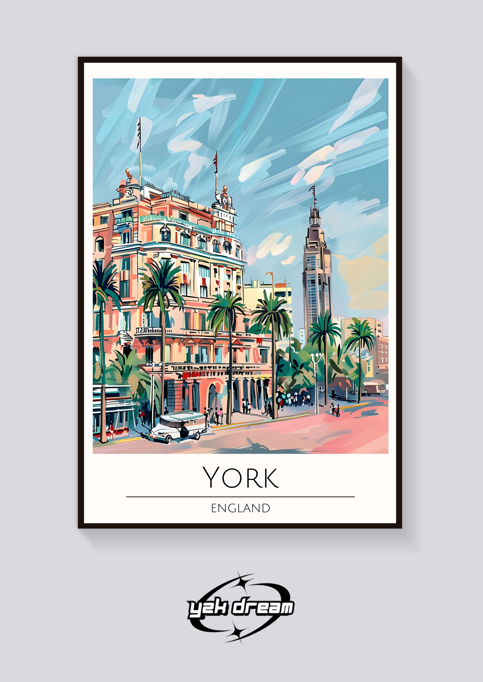 York Cityscape Art Deco Poster