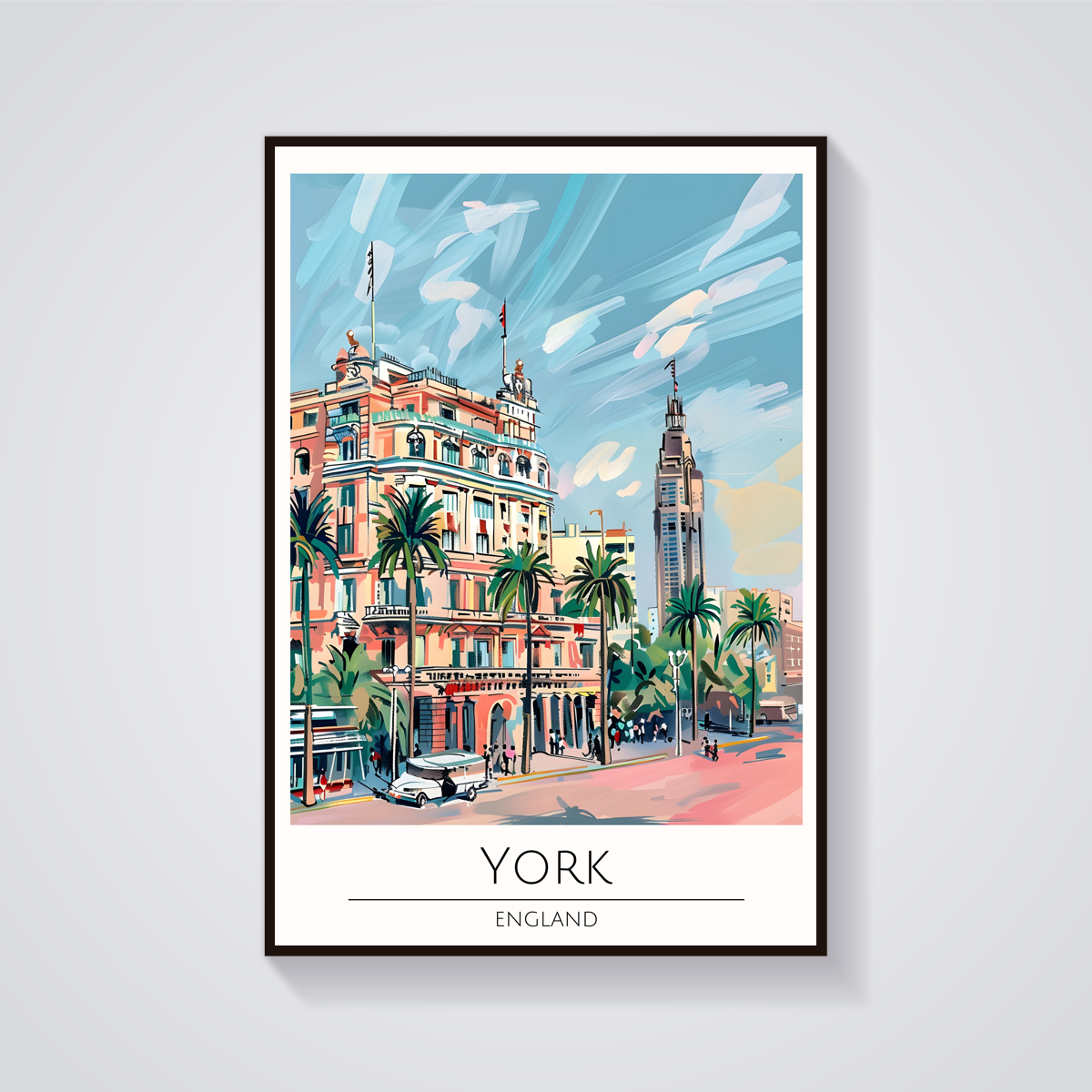 York Cityscape Art Deco Poster