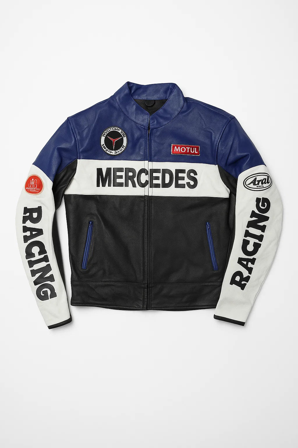 Y2K Mercedes Leather NASCAR Racing Jacket