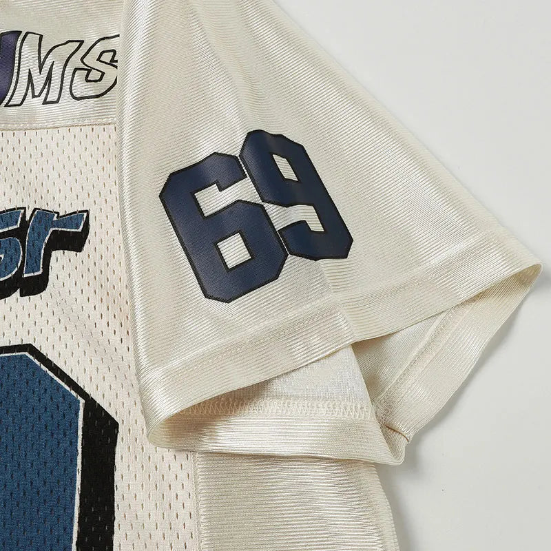 "69 Flame" Graphic Y2K Classic Football Jersey