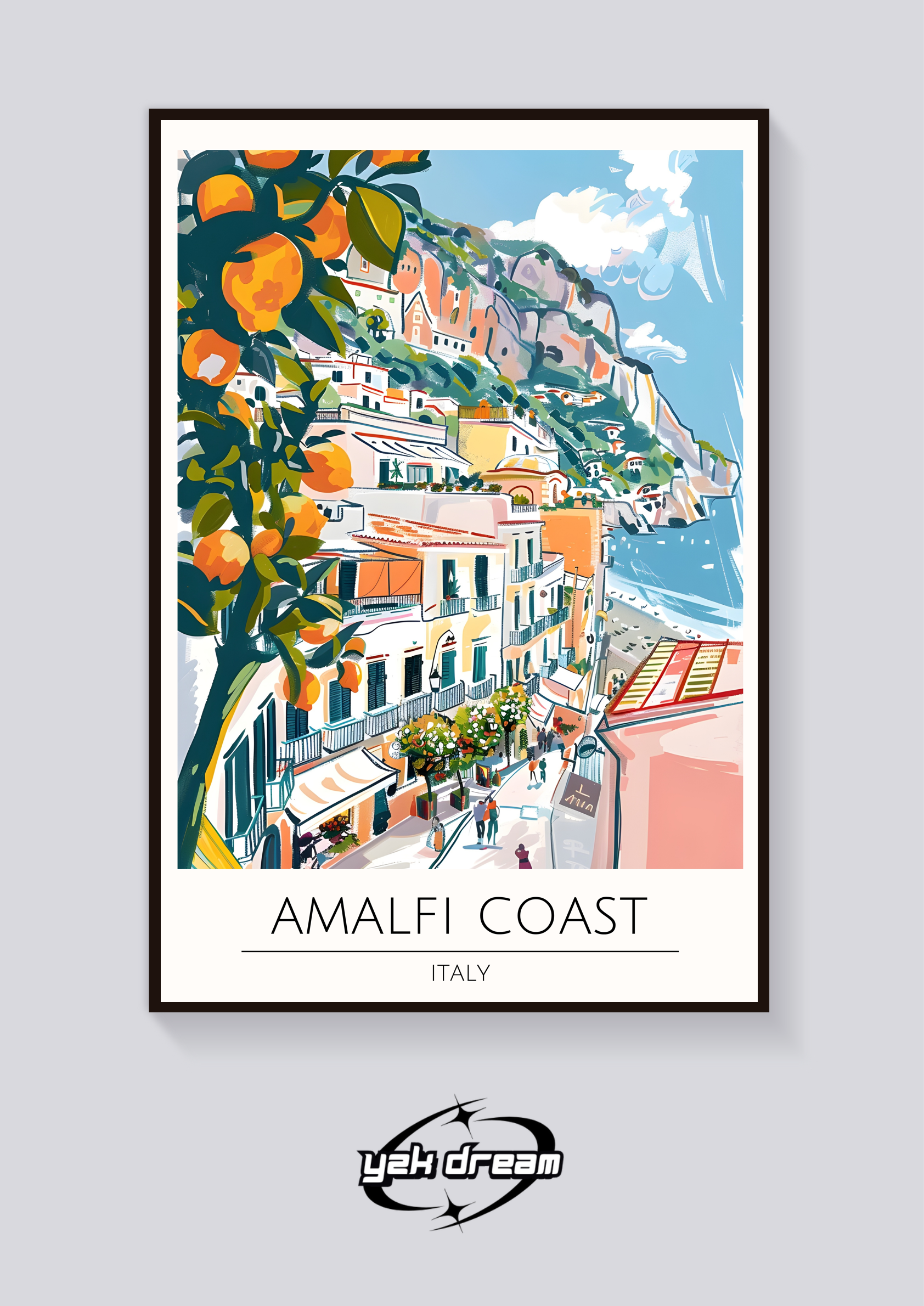 Amalfi Coast Oranges Poster