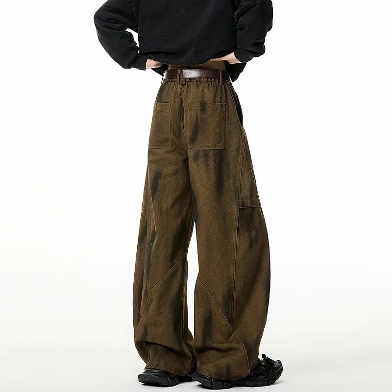 Autumn Pleated Distressed Y2K Baggy Jeans