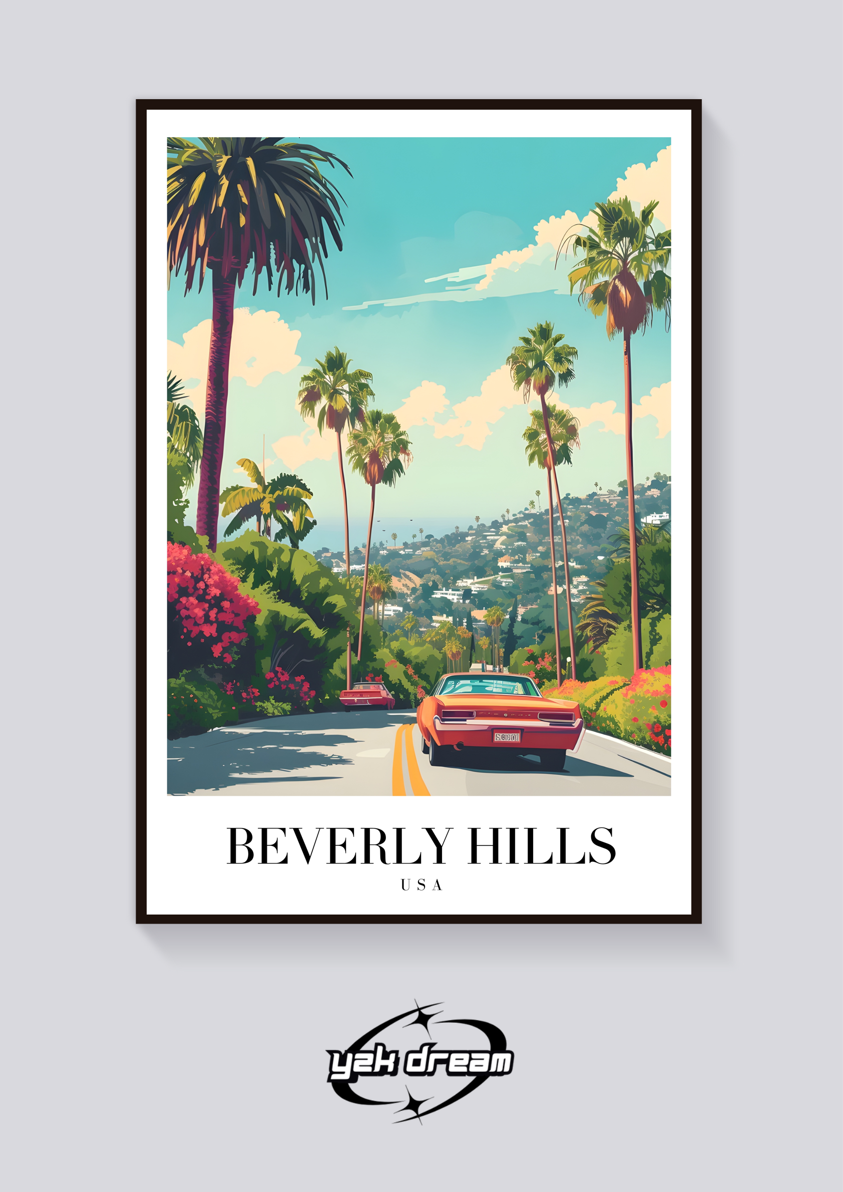 Beverly Hills Classic Car Poster