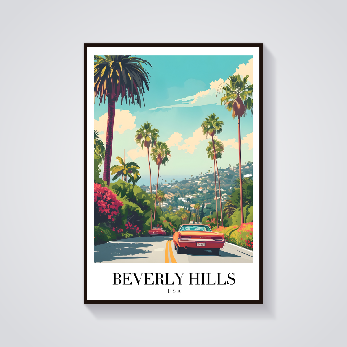 Beverly Hills Classic Car Poster