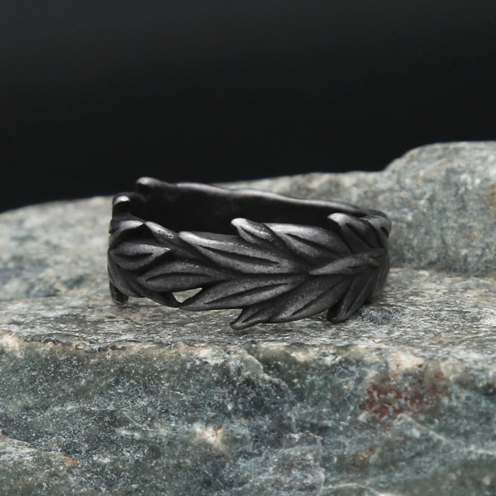 Black Ears of Wheat Ring