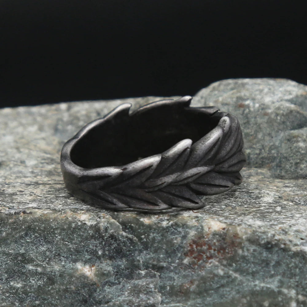 Black Ears of Wheat Ring