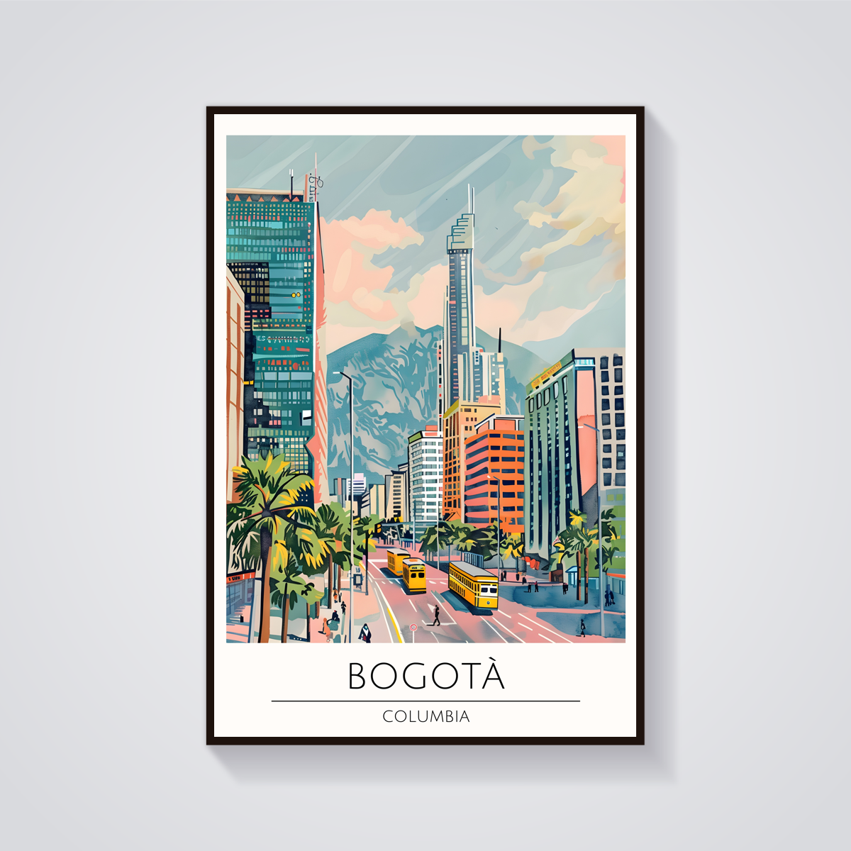 Bogotá Colombia Trolley Poster