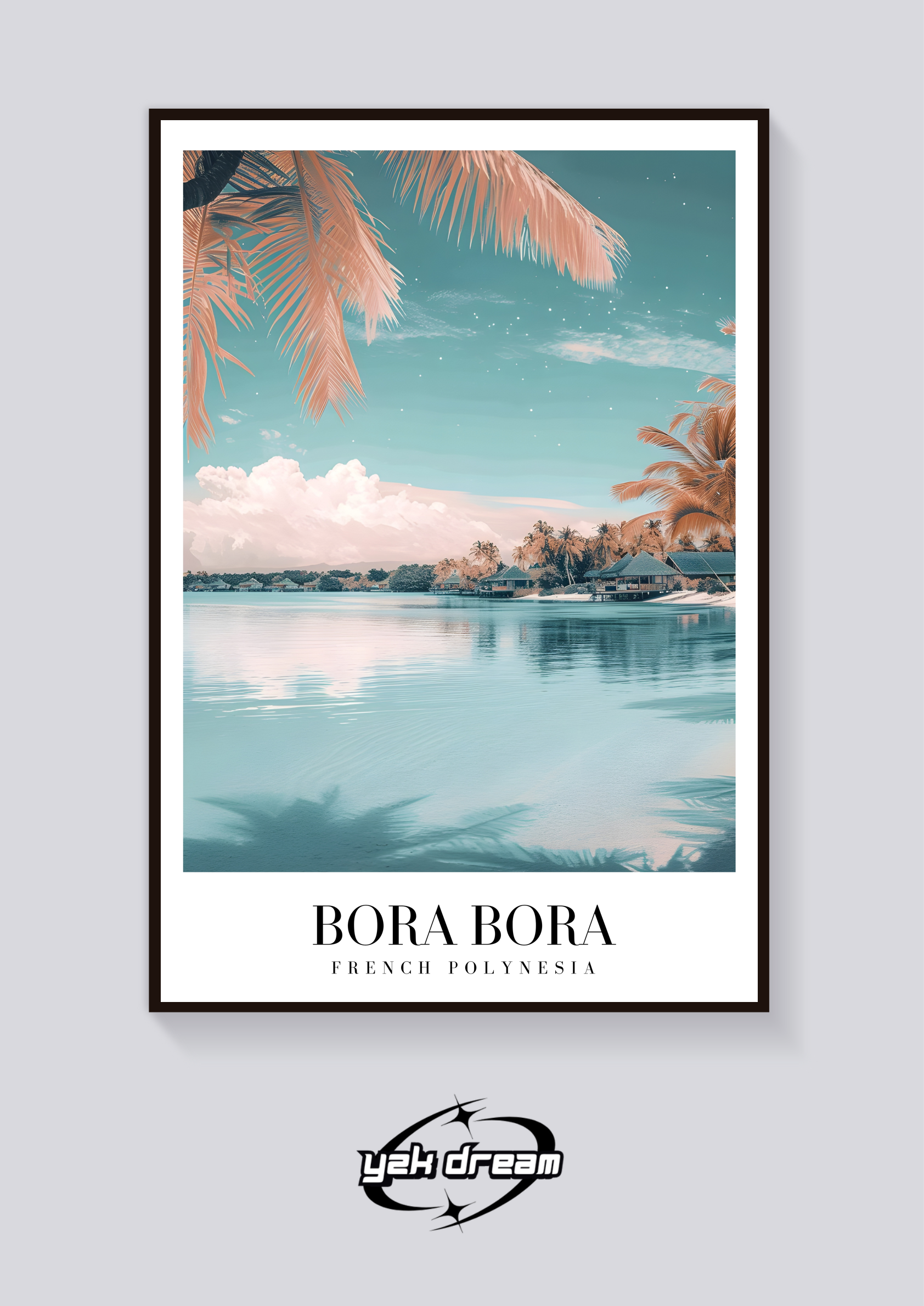 Bora Bora Vintage Travel Poster