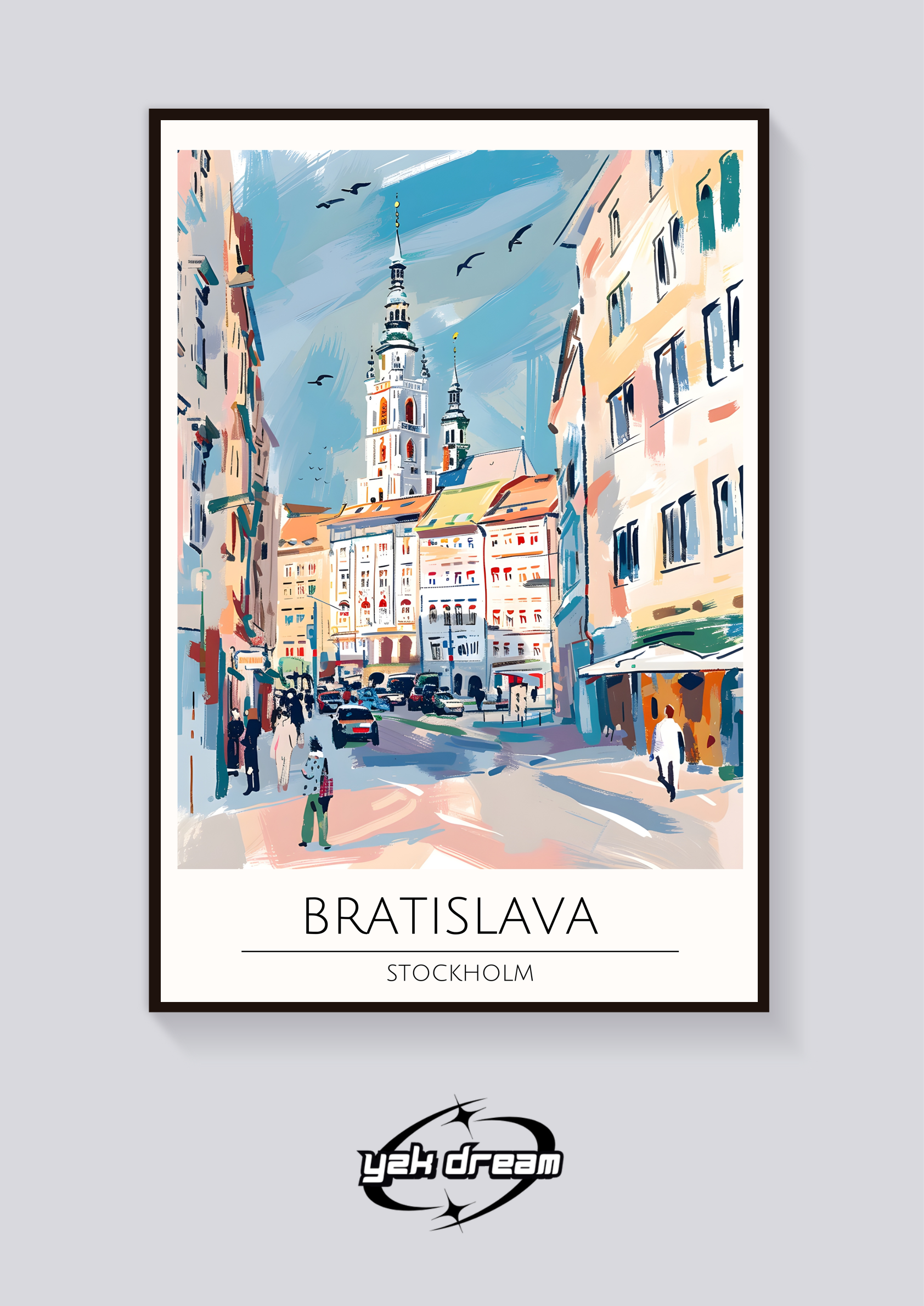 Bratislava Street Scene Poster