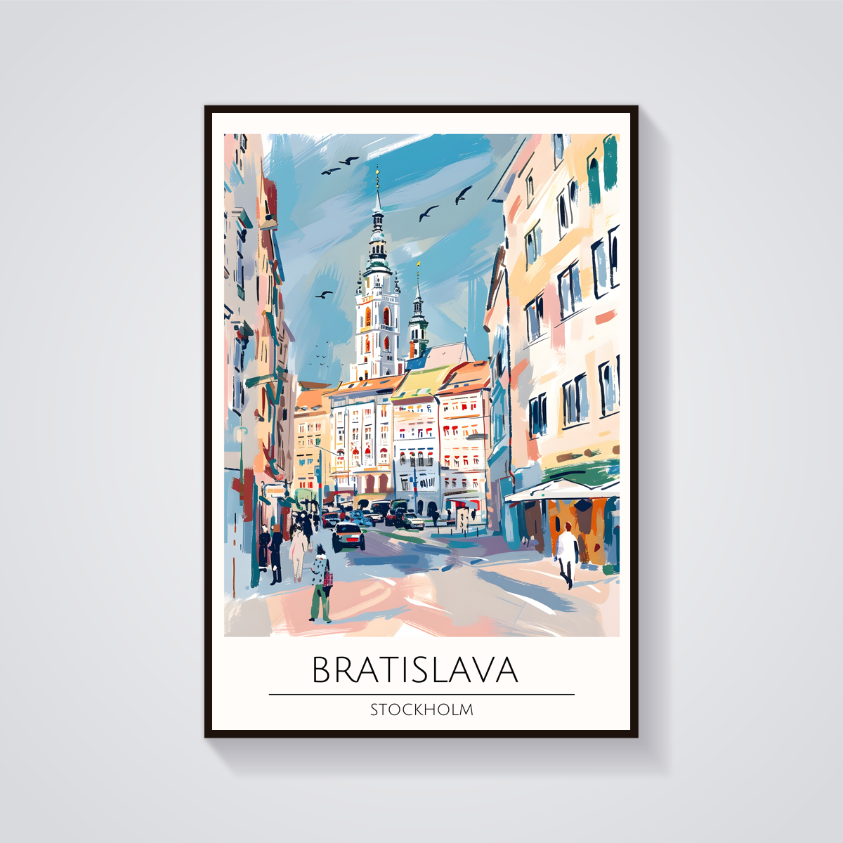 Bratislava Street Scene Poster