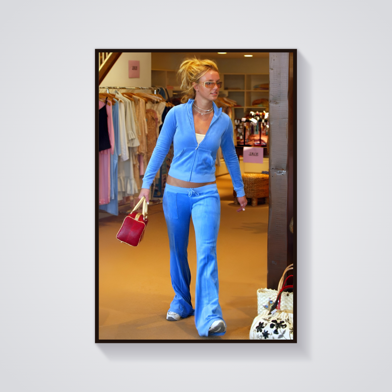 Y2K Britney Spears Velour Poster