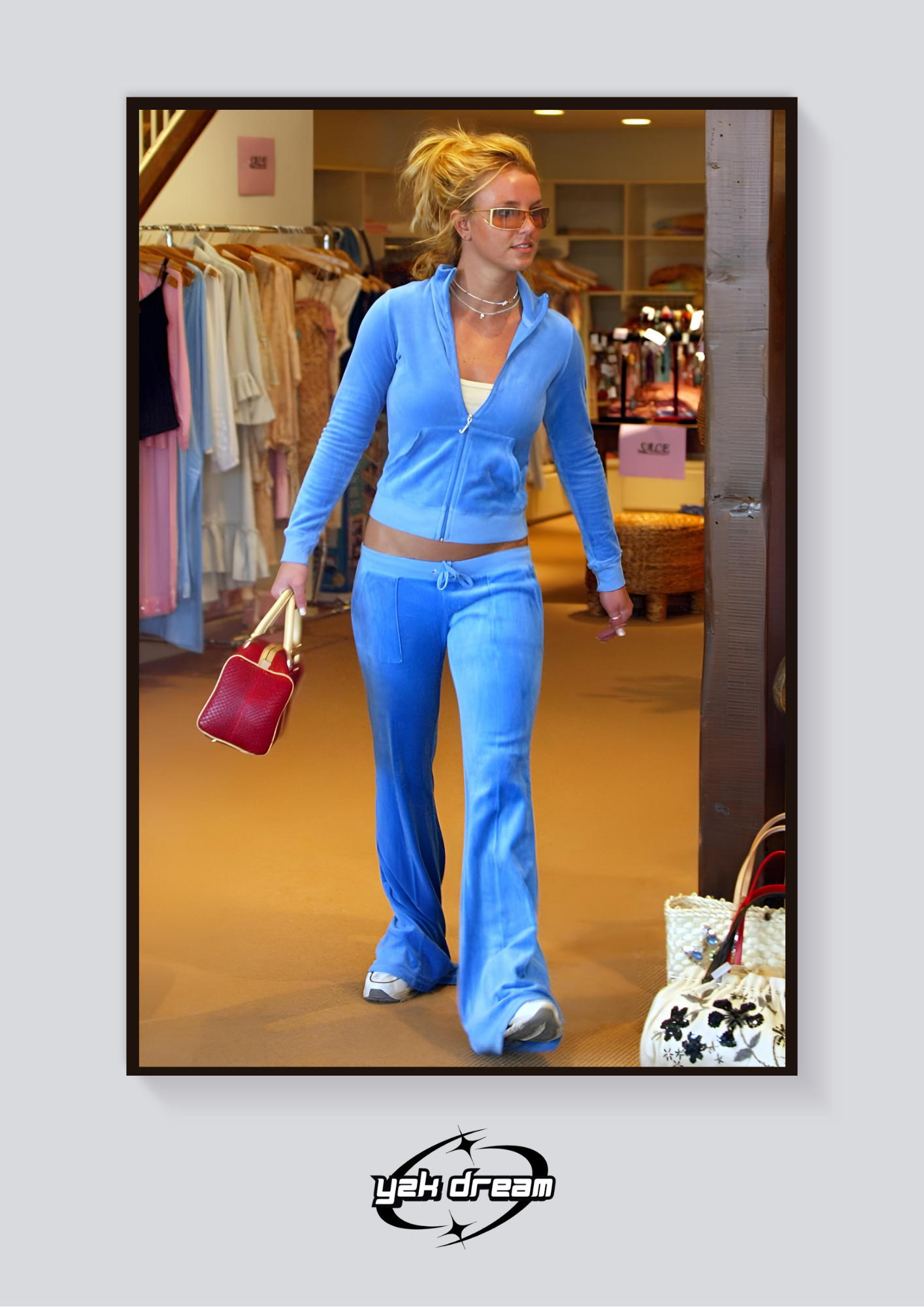 Y2K Britney Spears Velour Poster