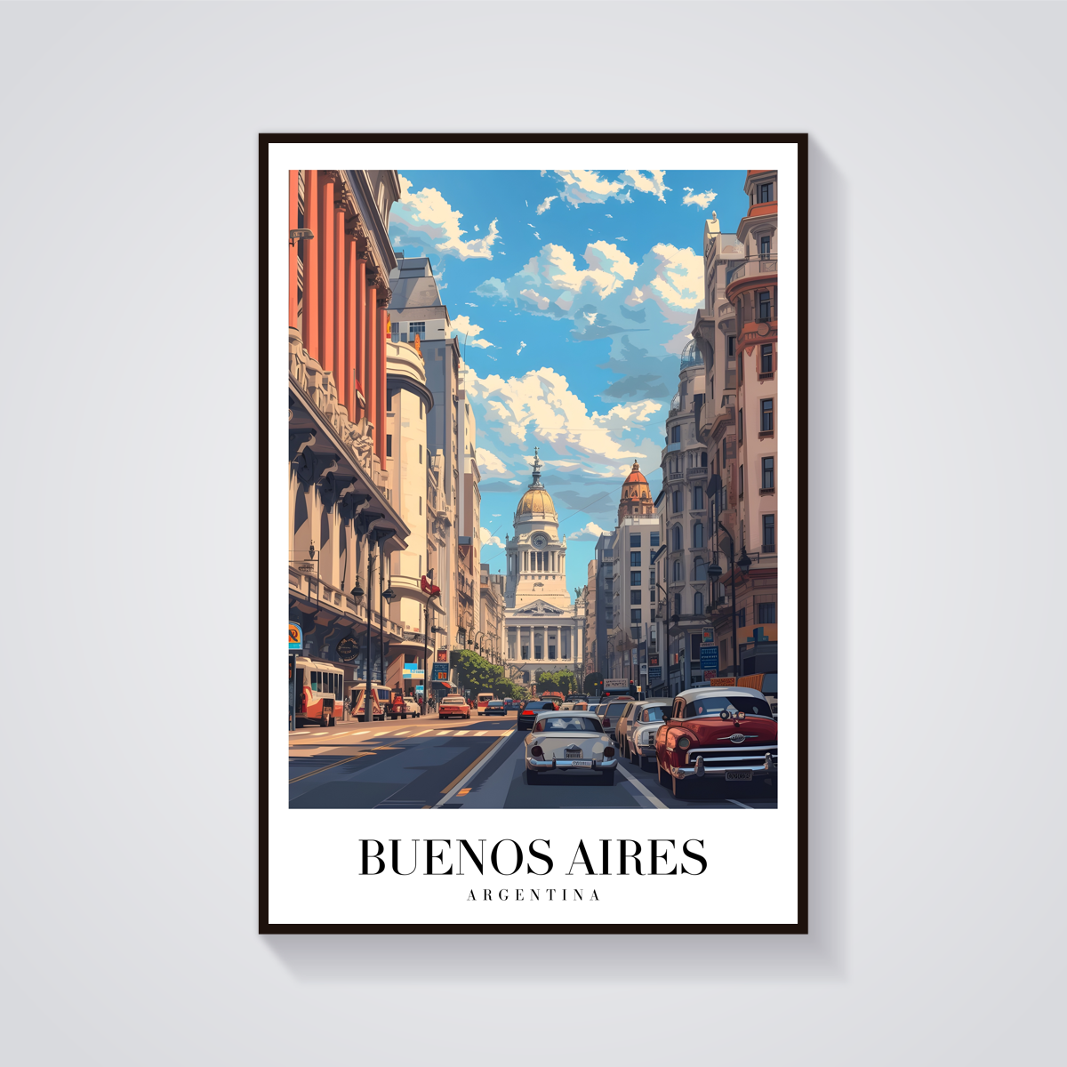 Buenos Aires Vintage Travel Poster