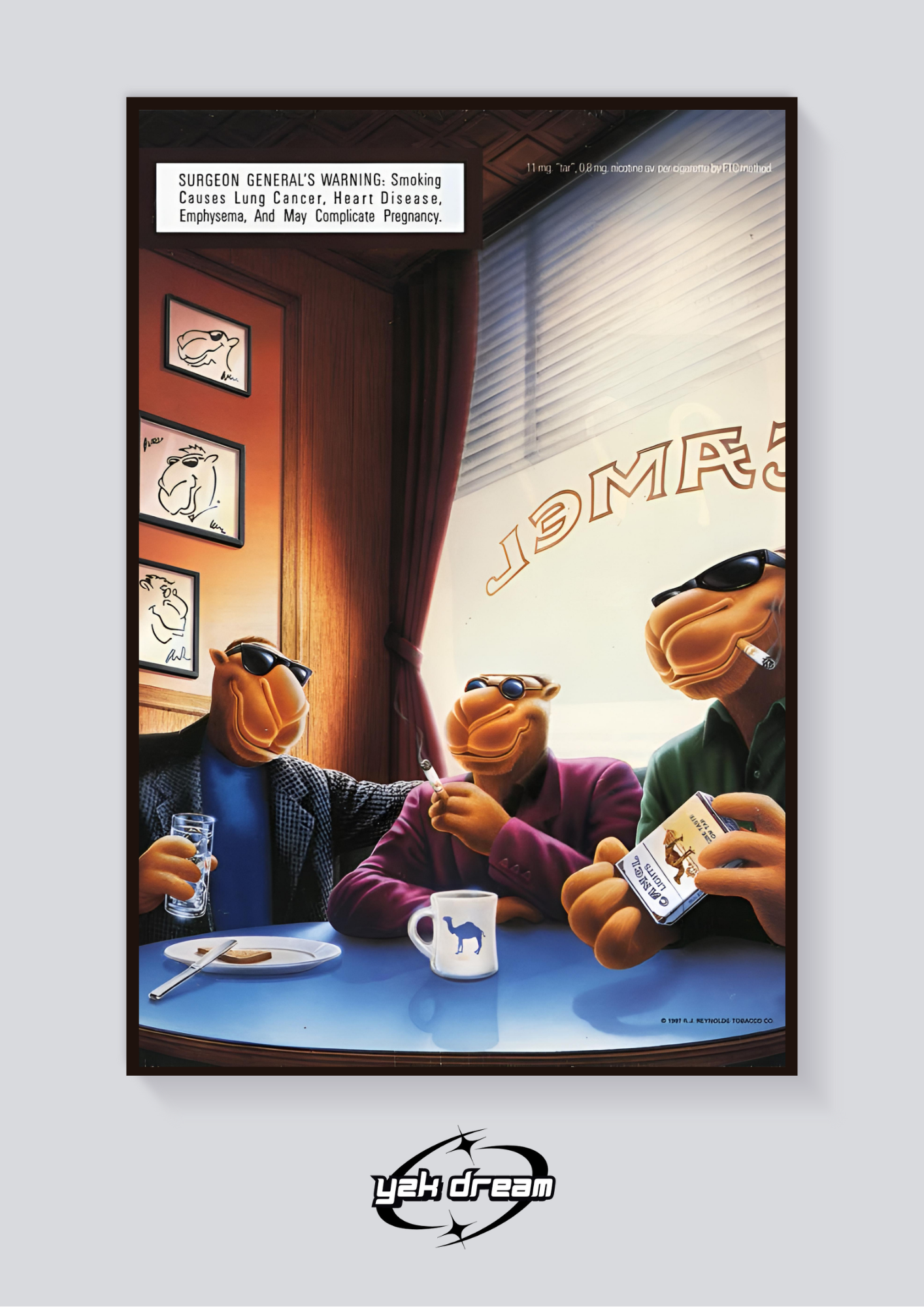 Y2K Camel Diner Ad Poster