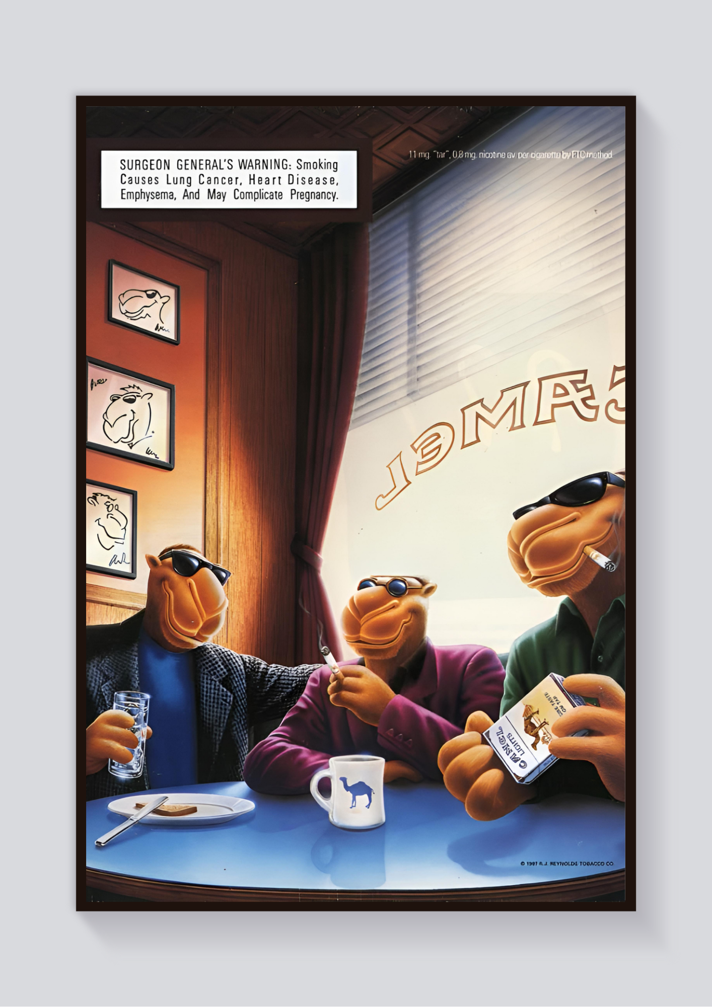 Y2K Camel Diner Ad Poster