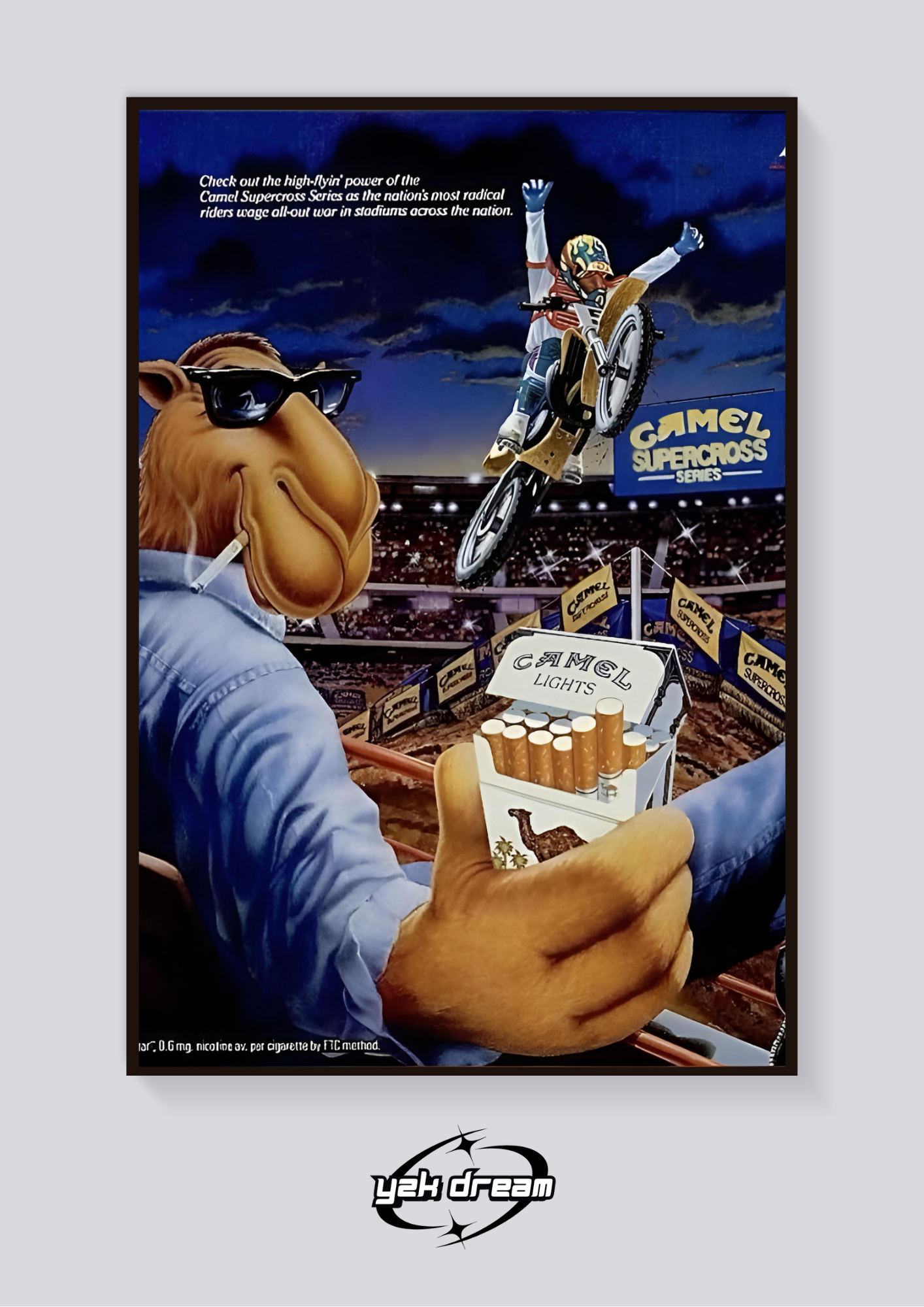 Y2K Camel Supercross Ad Poster