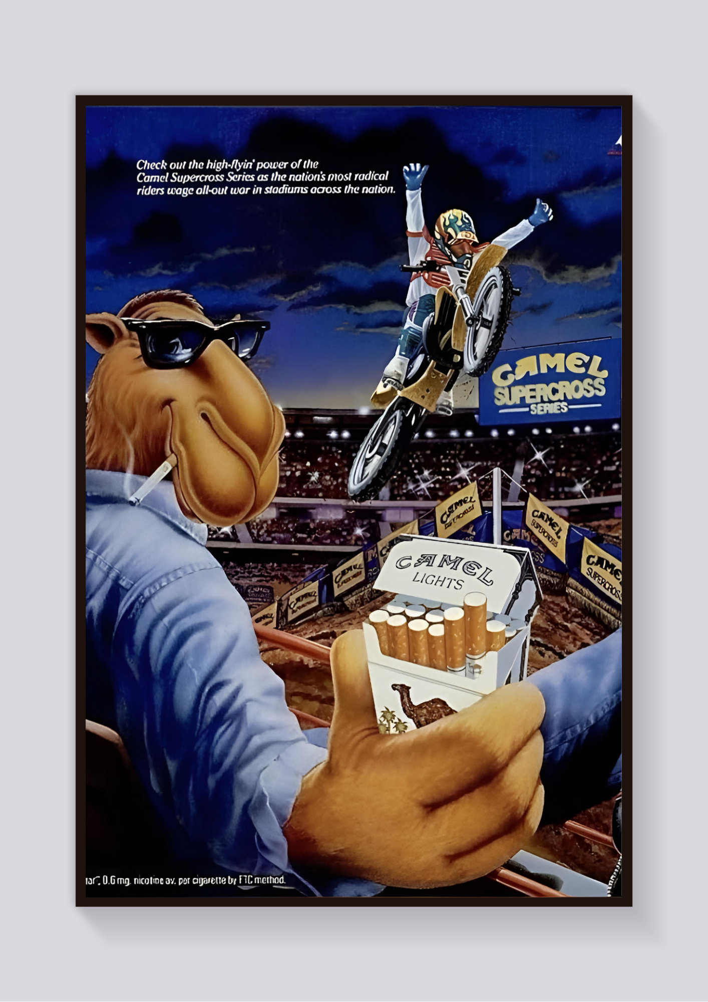 Y2K Camel Supercross Ad Poster