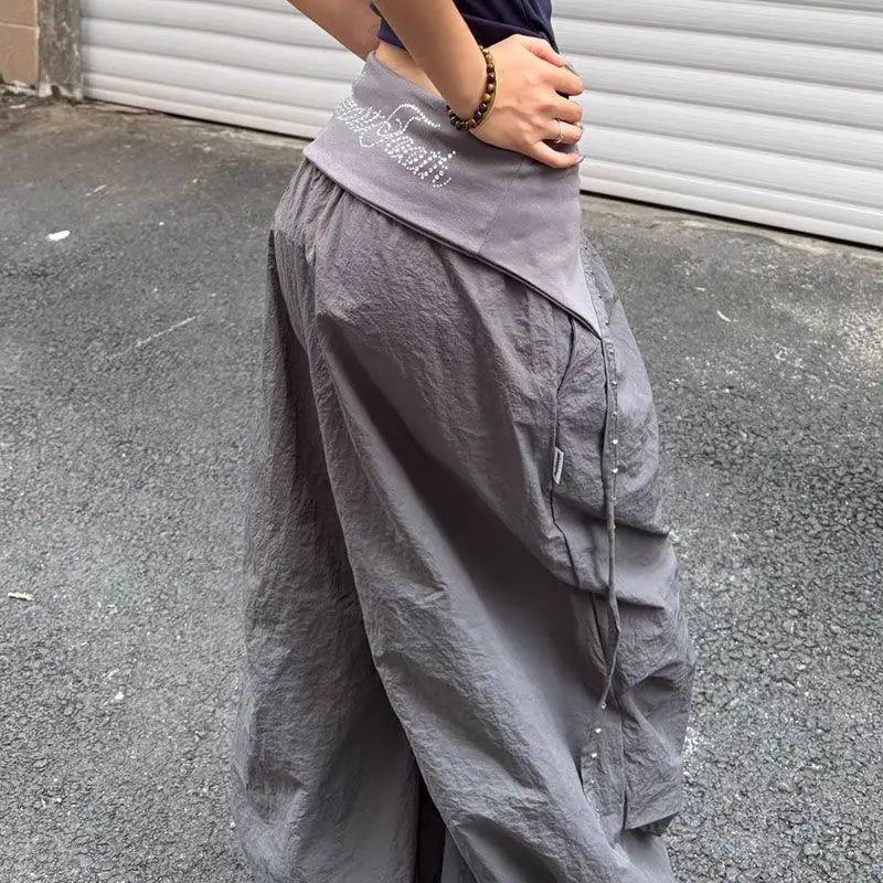 Cargo Wide Leg Y2K Parachute Trousers
