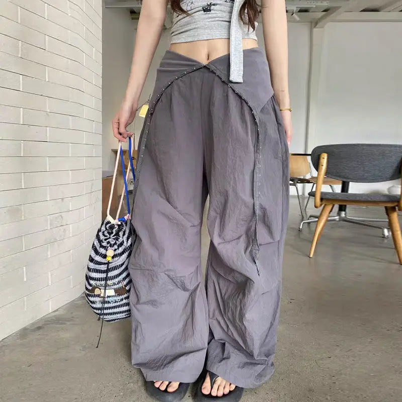 Cargo Wide Leg Y2K Parachute Trousers