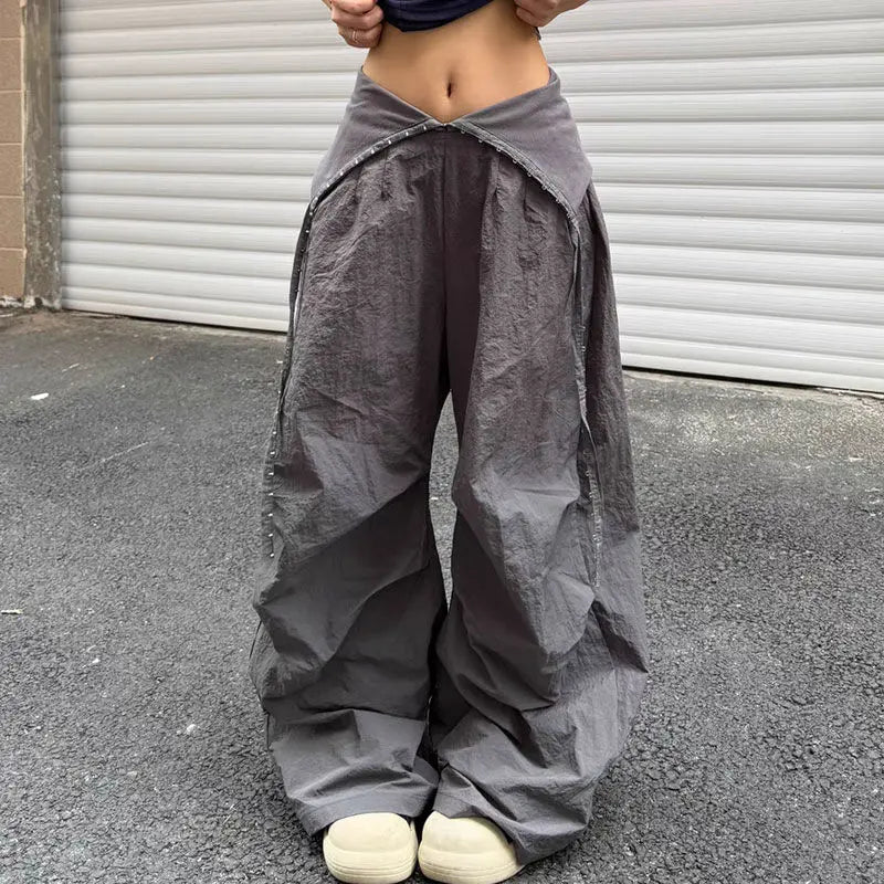 Cargo Wide Leg Y2K Parachute Trousers