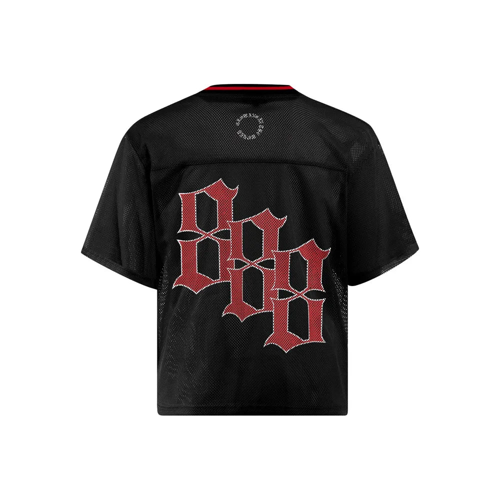 Classic Football "Growing" Y2K Mesh V Neck Jersey